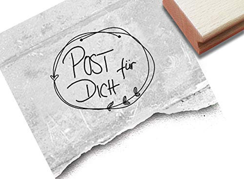 Stempel Textstempel POST FÜR DICH in Handschrift - Schriftstempel Karten Briefe Geschenkanhänger Geschenk Deko - zAcheR-fineT