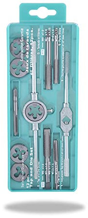 12 pièces M6-M12 jeu de tarauds et de matrices, 45 tarauds métriques en acier à filetage pour écrou à vis, matrices pour clé à taraud avec boîte, pour le travail des métaux, filetage sur métal mou, M6