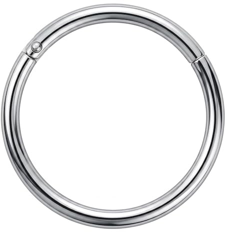 Calibre 20 (0,8 mm) - Anillo de segmento con bisagras de quirúrgico 316L de - Clicker para el tabique - Aro para el cartílago de la oreja - Pendiente Huggie - Aro para la nariz pequeño -