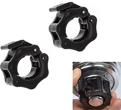 JGR SELECT Kurzhantel-Klemmen, Stangenklemmen, 2 Stück, für Hantelstangen mit 28 mm Durchmesser, Federklammer, für Gewichte, Hantelscheiben, Crossfit, Fitnessstudio, Gym