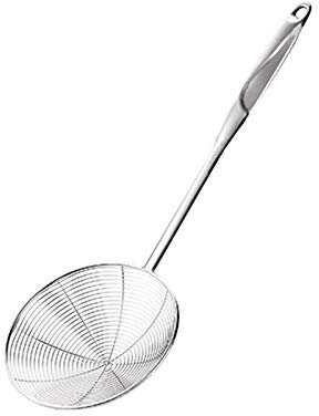Louche passoire à cuillère fendue Skimmer Colandre d'araignée d'araignée en acier inoxydable, cuisine familiale restaurant poêle à manifester, nourriture frite, légumes, passoire de Wonton Écumoires d