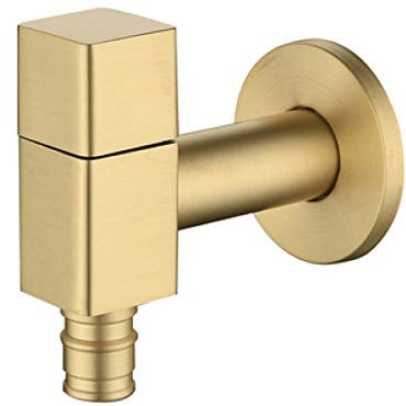 Messing gebürstet Gold Waschmaschine Wasserhahn Wandmontage Kupfer Waschmaschine Wasserhahn Bad Mopp Pool Wasserhahn Einzel Kaltwasserhahn