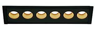 SLV Deckeneinbauleuchte MILANDOS 6 / LED Spot, Fluter, Deckenstrahler, Deckenleuchte, Einbau-Leuchte, Innen-Beleuchtung / 3000K 780lm schwarz