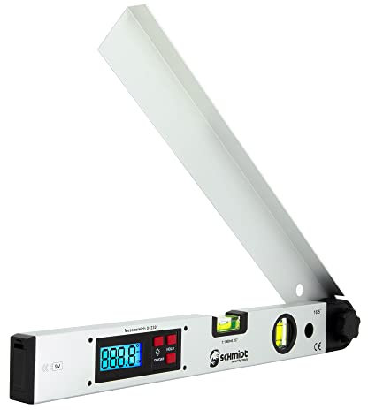 SCHMIDT security tools Winkelmesser Wasserwaage LCD Winkel Gradmesser Neigungsmesser Winkelmessgerät beweglicher Arm