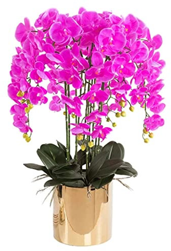 HRTC Künstliche Orchideen, große künstliche Phalaenopsis-Blumen für den Innenbereich, Blumen-Bonsai, künstliche Blumen, Dekoration