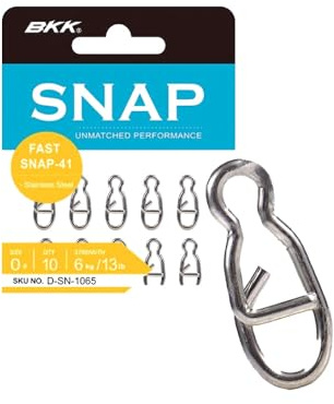 BKK Fast Snap-41 – rovfiskvirvel, storlek/bärkraft/paketinnehåll: stl. 0/6 kg/10 stycken
