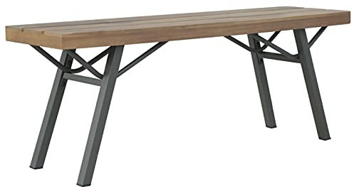 XIAOGUANG Gartenbank, Outer Banks, Parkbank, Garten Bank Für Draussen, Garten Sitzbank, Friesenbank, Gartenmöbel, 120 cm Massivholz Akazie