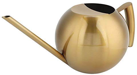 Firlar 1000ml Gießkanne für Zimmerpflanzen Pflanzenbewässerung Edelstahl Gießkanne Kleine Gießkanne Sprinkle Pot Long Mouth Garden Plants Flower Tool(Gold)