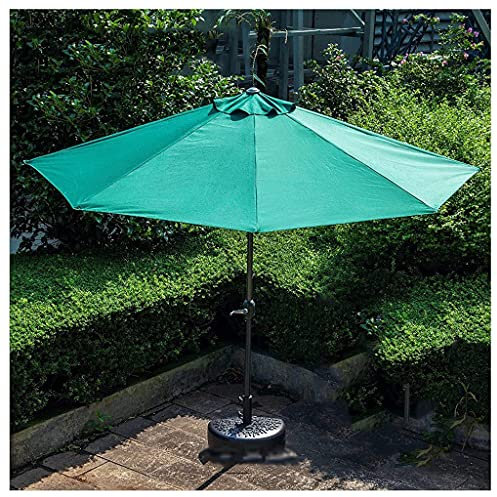 Demi Parasol avec Base, 300cm Vert Peut Empêcher la Pluie Légère Parasol de Jardin Vert, Petit Parasol pour Jardin Terrasse Piscine Good