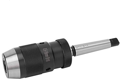 Mandrin de Perceuse sans clé MT2 à B16, avec Plage de Serrage de 0.5 à 16mm, Mandrin à Dégagement Rapide pour Perceuse avec Cône Morse