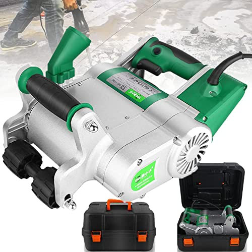 Wall Chaser Electric 1100W Grooving Slotting Machine 1600PRM Concrete Cutting Tool - 20-30mm Grooving Depth for Red Brick Sandstone