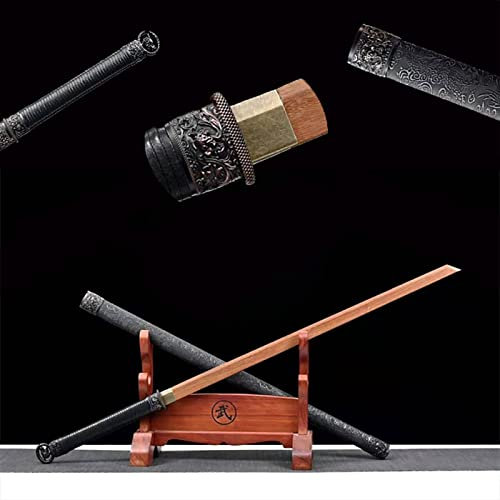 Épées de samouraï en bois de Dalbergia naturel de 104 cm avec gaine, mouvements d'entraînement, fait à la main, Katana d'entraînement japonais pour le cosplay, exposition de collection, décoration de