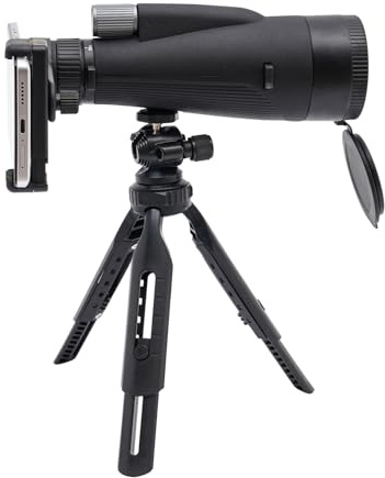 Spektiv Teleskop 12-36x60 Spotting Scope Vogelbeobachtung Spektiv Telescope mit Okularabdeckungen und Bullaugenmuscheln, für Outdoor-Aktivitäten Bergsteigen, Camping, Reisen, Wandern (Schwarz)