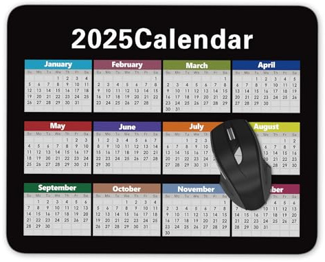 Kalender musmatta spelmusmatta musmatta halkfri gummibaksida (2025 års kalender bakgrund)