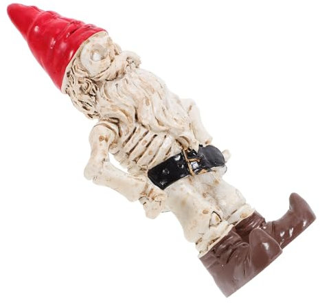 Alipis Halloween Gnome Statues, Horror Resin Garden Gnome Skeleton Male and Female Ornaments, For Halloween Outdoor Courtyard Lawn Terrace Garden Decorations