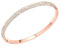 Elegant 18K Plated Rose Gold Bangle Bracelet with Zircon Crystals - Fashion Jewellery for Women Perfect Ladies Gift for any Occasion - Exclusive Collection (Rose Gold)
