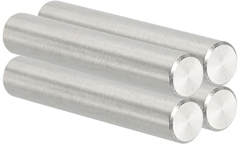 PATIKIL 4Pz Perno Cilindrico In Acciaio Inox 10mm x 60mm Argento | Pioli Scaffalatura In Acciaio Inossidabile 304, Supporto Asta Elementi Di Fissaggio Metallici, Per Scaffalature