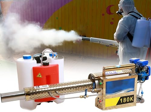JJENXYYDS Nebulizador térmico de Chorro pulsado, a Gasolina, nebulizador desinfectante, pulverizador nebulizador, pulverizador portátil de 360°,para desinfección en Interiores y Exteriores,350