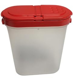 Tupperware ört- och pepparströare perfekt för bil, kontor, camping och på vägen – mini saltströare, kryddor (kryddstor 270 ml röd)