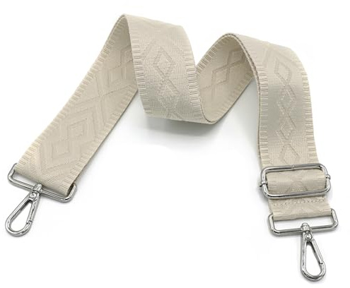 Angtex Taschengurt Schultergurt zum Wechseln für Damen-Handtaschen, verstellbar, 5 cm breit (Creme)