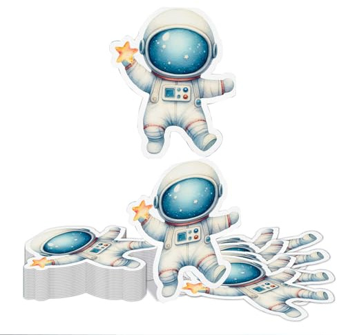 Kotkiddy 20 Stück Astronauten Servietten, Dick und saugfähig Papier Servietten, Einweg Servietten