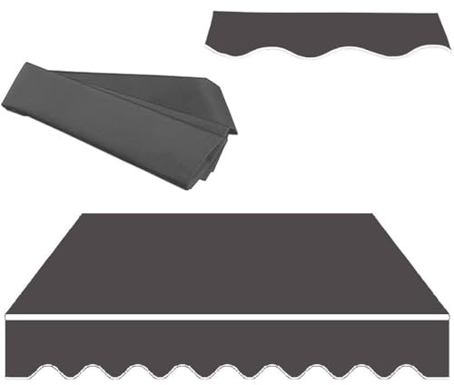 Tessuto di ricambio per tenda da sole retrattile manuale, in tela impermeabile, per uso esterno, disponibile in 2 x 1,5 m, 3 x 1,5 m, 3 x 2,4 m, 3,7 x 2,4 m, 4,6 x 3 m, 6,1 x 2 m, grigio 4,5 x 3,5 m