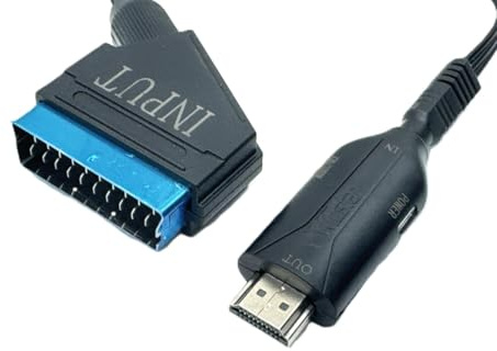 T-ProTek Adaptador de cable euroconector a HDMI, 1 m, convertidor de vídeo HD, audio HD TV