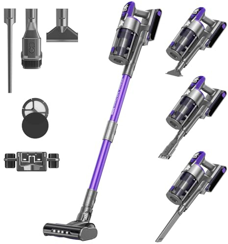 Redkey X18 Aspirapolvere Senza Fili 50000 Pa/550W/70Min, 1,6L Scopa Elettrica con Display LED, Spazzola Anti-Grovigli, Regolazione Automatica della Potenza, Aspirapolvere 8-in-1 per Peli Animali