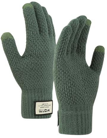 Sfwqoifou Winterhandschuhe Damen Herren Fahrradfahren Fleece Strickhandschuhe Outdoor Unisex Armbandwinterhandschuhe Gloves Winter Gefüttert Armstulpen Elastische Handschuhe