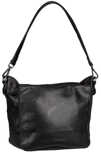 FREDsBRUDER Leder Schultertasche Umhängetasche My Forever Friend Hobo Black schwarz