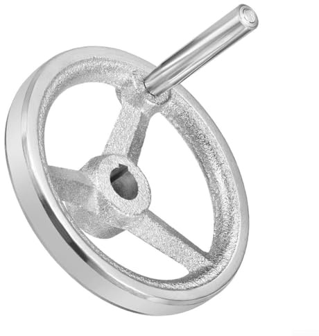 Volant rotatif 100 mm en fonte avec finition chromée pour fraiseuses et tours Montage facile Convient aux opérateurs de machines-outils