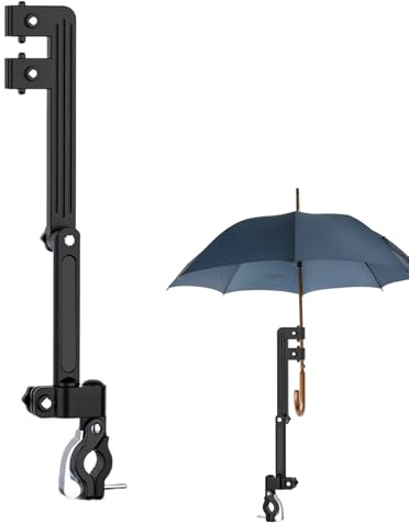 Soporte para paraguas para cochecito, soporte de paraguas para silla de ruedas, soportes de montaje ajustables para paraguas | Soporte de conector de paraguas para sillas de ruedas, andador, bicicleta