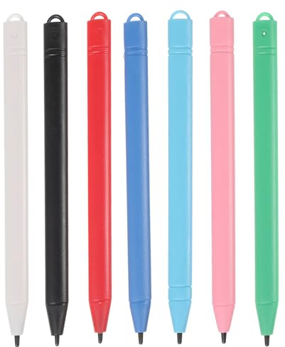 LALAFINA Stylets pour Tablette LCD 7 Pcs Couleurs Assorties en Plastique pour Dessin, Écriture et Stylet de Remplacement, Accessoires pour Écran Tactile et Tablette Graphique