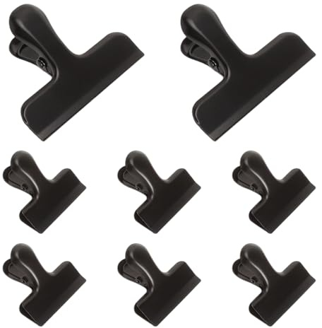8 Pièces Pinces Métalliques Clips Fermeture Sac 78 mm Grandes Acier Inoxydable Pinces à Sachet Clips Métal Clip Café Clip Alimentaires Ressort Puissant Cuisine Bureau Maison