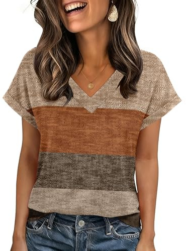 Zeagoo Camisetas de Manga Corta para Mujer Camiseta Suelto Casual Básica