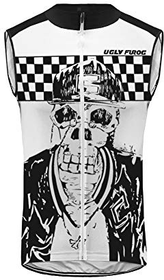 UGLY FROG Herren Frühling Ärmelloses Männer die Jersey Triathlon Vest Fahrradbekleidung Winter Thermal Warm Rennrad Radweste Besondere Designs