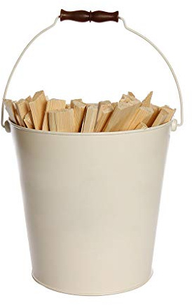 17L Fireside Kindling Bucket - Wood Hearth Stove Storage Basket (CA99)