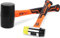 BRIMIX 2 pcs mazo de goma, maza martillo de nylon para instalación de cerámica, baldosas, alicatado, mango de fibra de vidrio ergonómico.