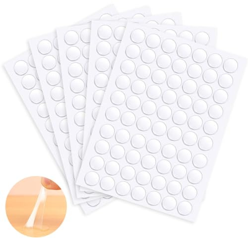 NDGTC 350 Pièces Ruban Adhésif Double Face Transparent Rond Sans Traces,Pastilles Adhésives Transparentes Double Face Amovibles,Points Adhésifs Double Face Points de Colle pour Photo,Ballon(10mm)