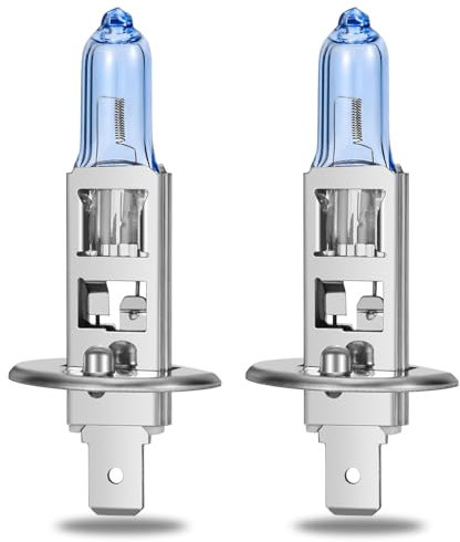 Briteye H1 Halogen Lampen 4300K Gelblich Weißes Licht 12V 55W Scheinwerferlampe mit E Prüfzeichen (2 Stücke)