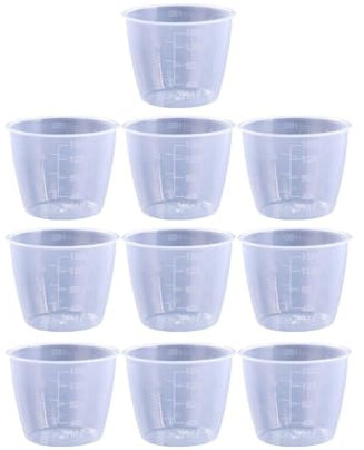 LATRAT 10 vasos medidores de plástico para arroceras, repuesto para ingredientes secos y líquidos, arroz