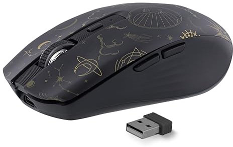 T'nB - Souris sans Fil Design Tendance Coloré, Double Mode Bluetooth et USB-A, Rechargeable Haute Autonomie, Précision 1600 DPI, 6 Boutons - Modèle Astro