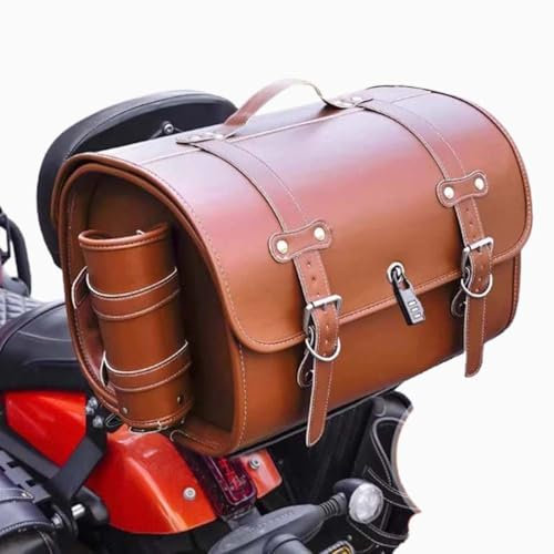 JDUYHS Motorrad Hecktasche für Triumph Street Triple R675 675 675rx 765r 765s 765r 765rs, Motorrad Topcase Große Kapazität Topcase für Roller Motorrad Werkzeugtasche Leder wasserdichte Packtaschen
