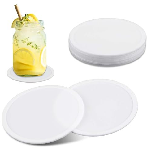 Lusofie Lot de 6 dessous de verre ronds en silicone, résistants à la chaleur, antidérapants, pour boissons, table, bureau, cuisine, bar, protection des meubles