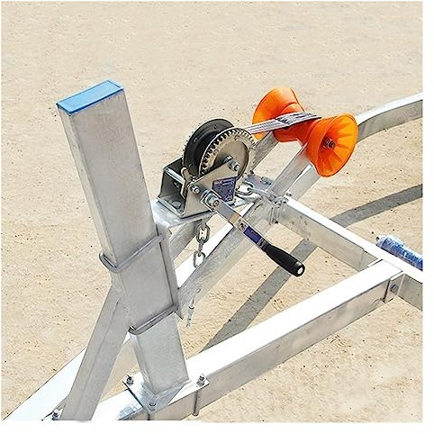 IUBGFTO Support de treuil de remorque de Bateau pour Bateaux à Moteur, Bateaux de pêche et Hors-Bord (treuil n°3 de 2000 LB + Cadre)