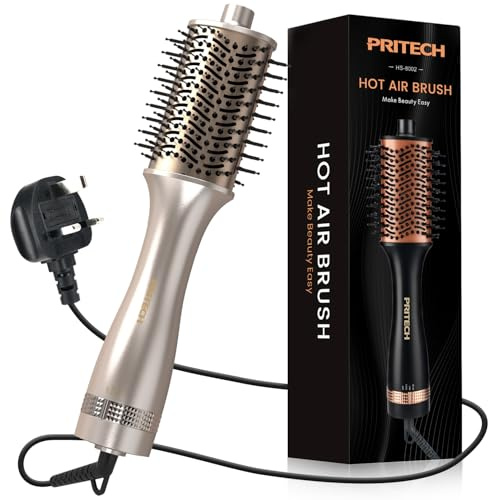 Hair Dryer Brush, Hot Brush for Hair Styling - Light Weight Blow Dry Hair Brush with 2 Heat Speed & 1 Cold Wind Hot Air Brush for Short Hair, 4 in 1 Hot Comb Hair Styling Appliances