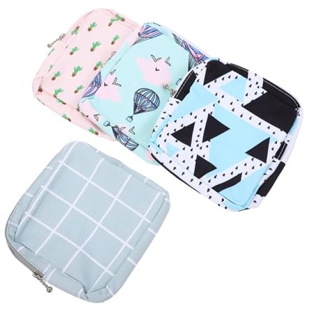 NIYANGLE 4pcs Sanitary Napkin Storage Bag Portable Convenient Tampon Holder Multi-Function Period Bag Women Supply for Women Period Kit