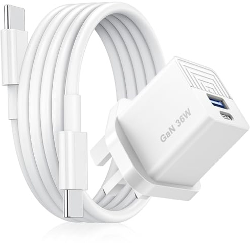 For Samsung Galaxy S26 S26 Plus S26 Ultra Charger, 36W Super Fast Charger Plug, Dual Port USB And Type C Plug Wall Charger Power Adapter With Fast Charger Cable