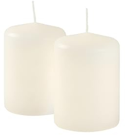 Cereria de Giorgio risthò Velas, Cera, Crema, 10 x 10 x 7 cm, 4 Unidad