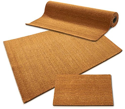 Casa Pura Zerbino in cocco – antiscivolo e resistente alle intemperie, fibra di cocco naturale al metro, anche per ingressi grandi, 17 mm, 50 x 80 cm